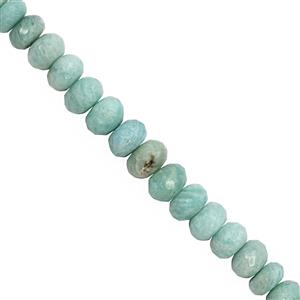 118cts Amazonite Faceted Rondelle Approx 7x4 to 11x7mm, 20cm Strand