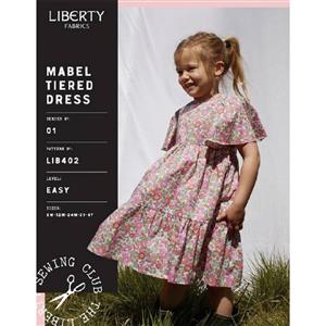 Liberty Child's Mabel Tiered Dress Pattern. 6M - 4 Years