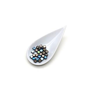Czech Silky Beads- Crystal Glittery Graphite, 6mm (25pcs)