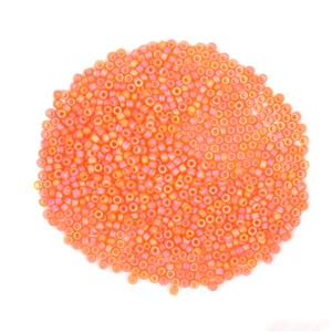 Miyuki Matte Transparent Orange AB Seed Beads 8/0 (23.5GM/TB)