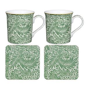 William Morris Larkspur Mug & Coaster Set