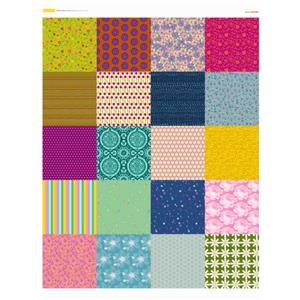 Ditsy Summer Twenty 10x10in Charm Squares Fabric Panel (140 x 105cm)