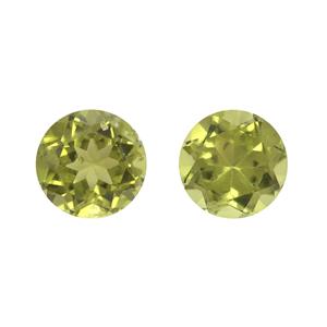 0.85cts Arizona Peridot Brilliant Round 5x5mm pack of 2 (N)