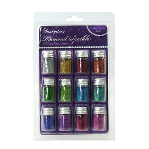 Diamond Sparkles Glitter - Holographic, Inc; 12 jars of Diamond Sparkles Ultra Fine Glitter with a Holographic Finish