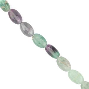 140cts Multi-colour Fluorite Ovals Approx 8x12mm, 38cm Strand