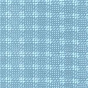 Moda Lakeside Gathering Open Plaid Blue Flannel Fabric 0.5m