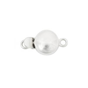JM Essential 925 Sterling Silver Single Strand Round Clasp, Approx 19x9mm