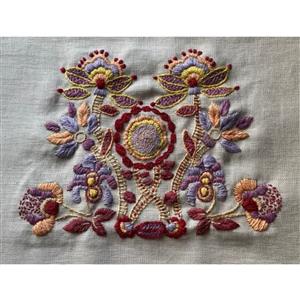 Little House of Victoria Strawberry Sunflower Wool Embroidery Kit