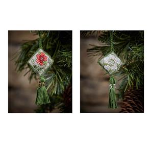 Cross Stitch Guild Christmas Trimmings - Flower & Rose Kits