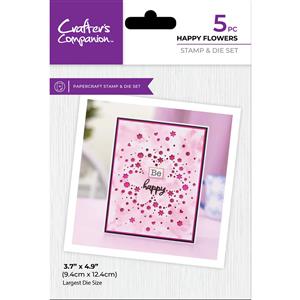 Crafter's Companion Stamp & Die - Happy Flowers