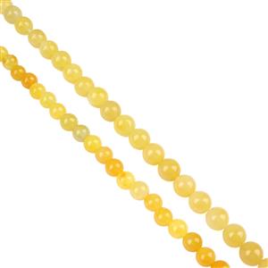  Yellow Gold Silk Jade Bundle 8mm & 6mm Rounds