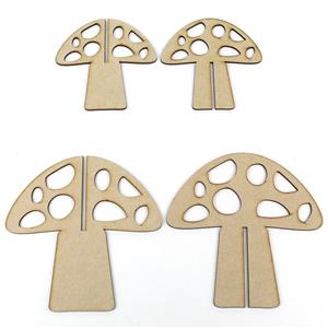 MDF Slot together Toadstools Pack of two in two different sizes