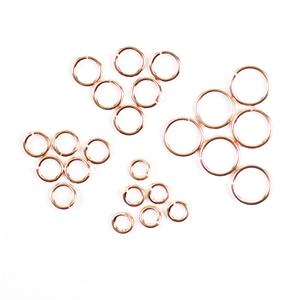 925 Rose Gold Plated Sterling Silver Open Jump Rings 7mm.5mm,4mm & 3mm Bundle