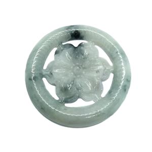95cts Type A Jadeite Carved Flower, Approx. 55mm