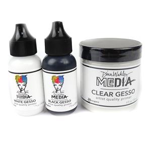 Ranger Gesso Set, white, black and Clear