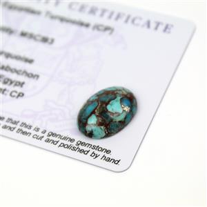 7cts Egyptian Turquoise 18x13mm Oval  (CP)
