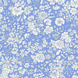 Liberty Emily Belle Brights Marine Blue Fabric 0.5m