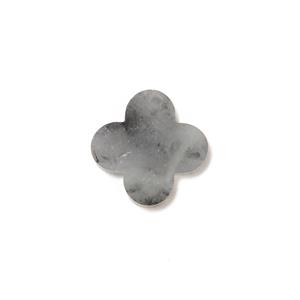 2cts Type A Grey Jadeite 4-Clover Approx 13mm, 1pc