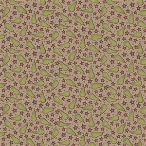Anni Down On the 12th Pears Taupe Fabric 0.5m
