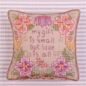 Cross Stitch Guild Love is All Pincushion on Aida - Exclusive to Sewing Street