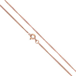 Rose Gold Plated Base Metal Finished Fine Curb Chain, 18