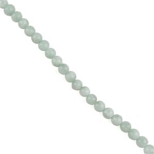 85cts Green Angelite Plain Rounds Approx 6mm, 38cm Strand