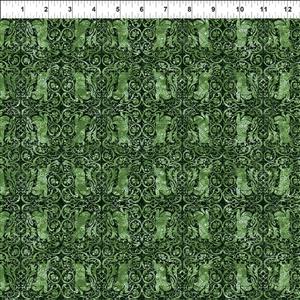 Jason Yenter Natures Winter Collection Festive Patten Green Fabric 0.5m
