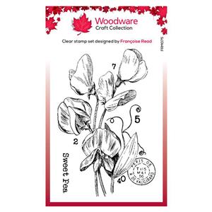 Woodware Clear Singles Sweet Pea - 2 Stamps