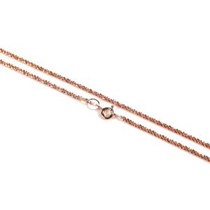 Rose Gold Plated 925 Sterling Silver Cauliflower Chain Approx 1.2mm, Length Approx 18 Inch