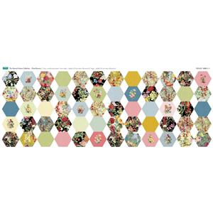 Floral Bounty Hexies Fabric Panel (140 x 60cm)