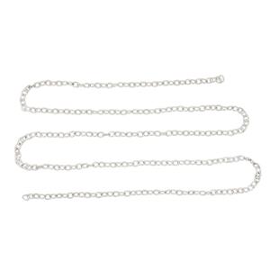 Silver Plated Base Metal Cable Chain, Approx 20Inch (unfinished)