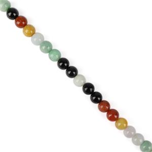 200ctsType A Jadeite Colour Wheel Plain Rounds Approx 7.5 to 8mm, 40cm Strands  