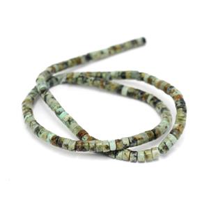 40cts African Jasper Beads Approx 2x4mm, 38cm Strand