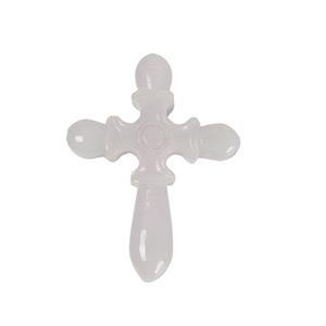 25cts White Jadeite Cross, Approx 30x40mm, 1pc