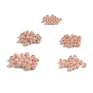 Rose Gold 925 Sterling Silver Stardust Spacer Beads, 100pcs, 5 designs (x20 per design)