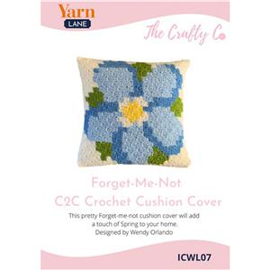 The Crafty Co. Forget-me-not Corner to Corner Crochet Cushion Pattern