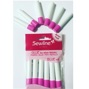 Sewline Refill for Glue Pen Blue Pack of 6