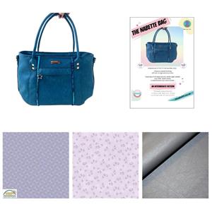 Studio 7t7 Nebette Bag Grey & Purple Kit : Instructions & Fabric (4.5m)