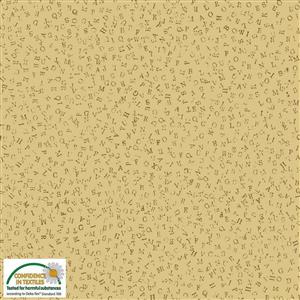 Stof Quilters Co-Ordinates Alpha On Sand Fabric 0.5m