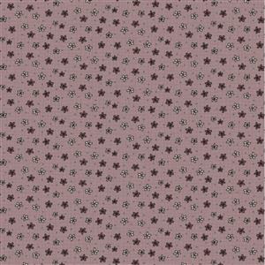Lynette Anderson Good Boy and Kitty Collection Ditsy Flowers Dusky Rose Fabric 0.5m