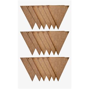 Mini MDF Bunting - Triangle pack of 24