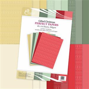 Carnation Crafts Gifted Christmas A4 Perfect Papers 300gsm 48 sheets