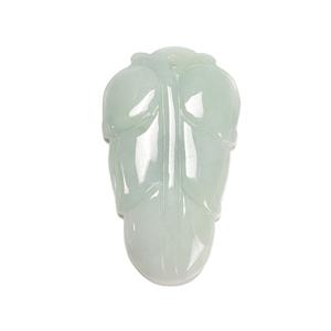 55cts Type A Jadeite Leaf Pendant Approx 25x40mm, 1pc