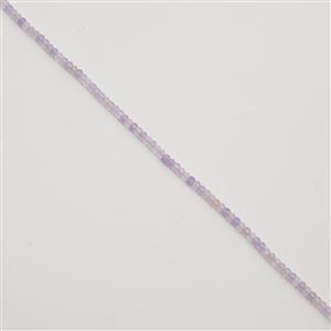 18cts Rock Crystal Faceted Rondelles Approx 2x3mm, 38cm strand
