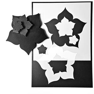 Foam Stamps & Stencil Flowers 3 x Mounted Foam Stamps with Matching Stencil and Mask 