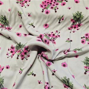 Sewing - Sanctuary Gloriosa Daisy Grey Viscose Fabric (60