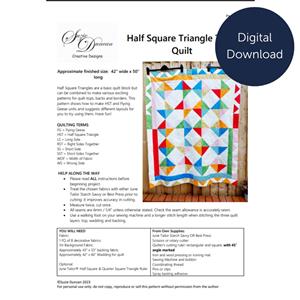 Suzie Duncan Half Square Triangles Quilt Instructions - Digital Download