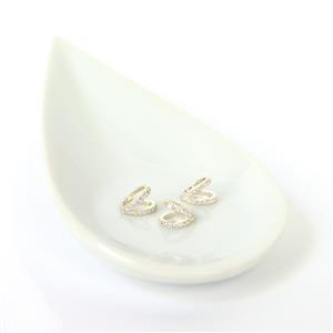 925 Sterling Silver Rabbit Bail with Cubic Zirconia (3pcs)