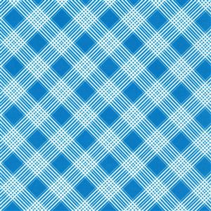 Daisy's Bluework Collection Plaid Blue Fabric 0.5m
