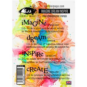 Visible Image Imagine Dream Inspire Stamp Set